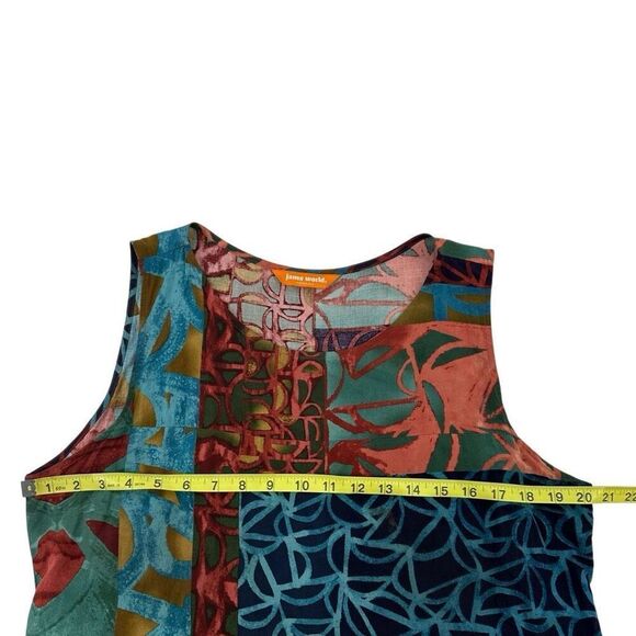 Jams World Jackie Dress Large Patina Mixed Media Shift Sleeveless #H - Picture 9 of 10